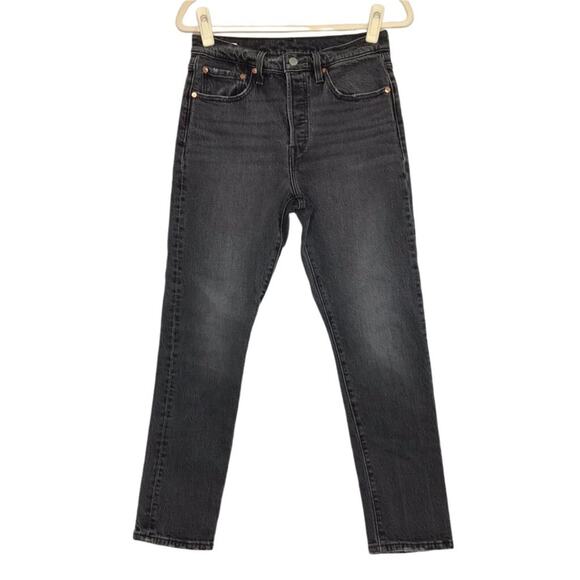LEVI'S 501 S Skinny Women Sz 27x28 Grey Classic Normcore Basic Streetwear Retro - Picture 1 of 9